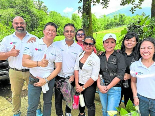 AGRI ADVOCATES (Fromleft) Sodexho Philippines’ Rohan Kichlu, BaltazarLajomand Paul Debaprateem; East West Seed’s Melanie Cruz; Agrea’s Cherrie Atilano and Sonia Gonzales; and Agrea Foundation’s Christine Jodloman